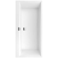 Squaro Edge 12 Rectangular drop-in bath, 1600 x 750 mm, White Alpin