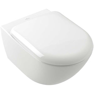 Antao Washdown toilet, rimless, wall-mounted, with TwistFlush, White Alpin CeramicPlus. With Seat & Cover