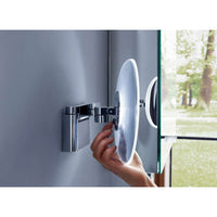 Emco 109506030 LED-cosmetic mirror Evo 2 arms, 5-times, round, direct connection, 2 switch, colour changing,  dimmable d: 209 mm, chrome