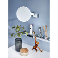 Emco 109506030 LED-cosmetic mirror Evo 2 arms, 5-times, round, direct connection, 2 switch, colour changing,  dimmable d: 209 mm, chrome