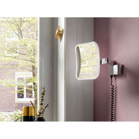 Emco 1095 060 50 wall mounted LED Shaving and cosmetic mirror in chrome with 2 swifel arm