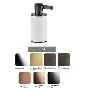 GESSI INCISO 58537.727 Standing soap dispenser holder in Brass Brushed PVD