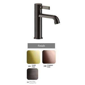 GESSI INCISO 58001.707 basin mixer in Black Metal Brushed PVD with waste