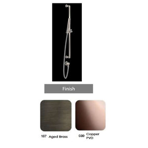 GESSI INCISO 58142.030 sliding rail with antilimestone handshower in Copper PVD