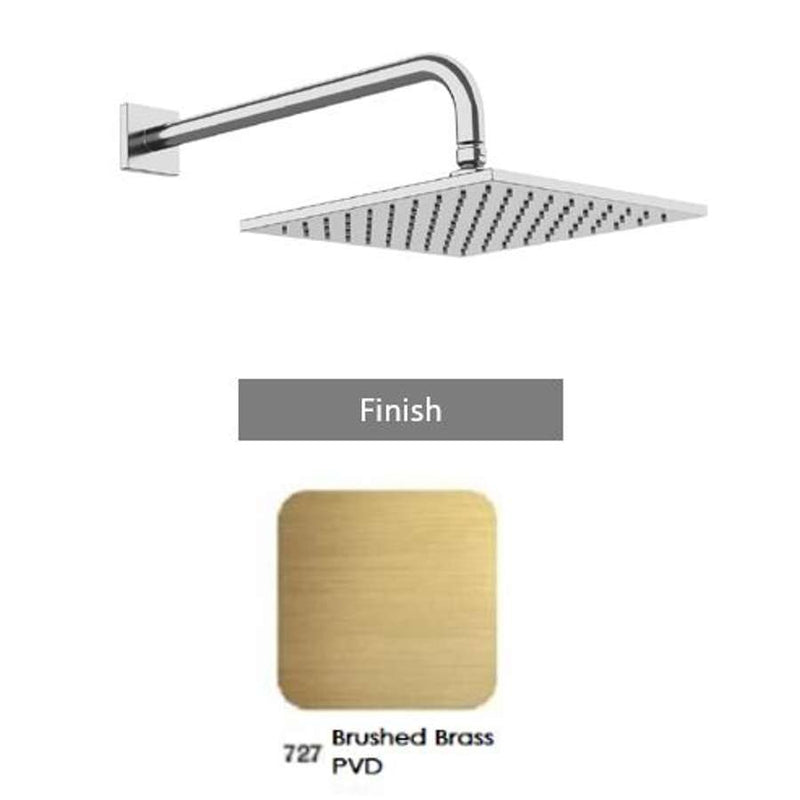 GESSI RILIEVO 59158.727 Wall-fixing antilimestone and adjustable headshower in 727 Brushed Brass PVD