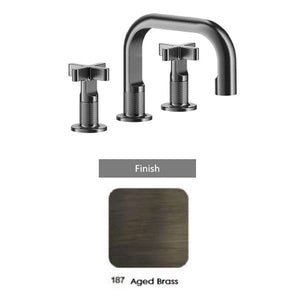 GESSI INCISO 58111.187 three-hole basin mixer in Aged Bronze with waste