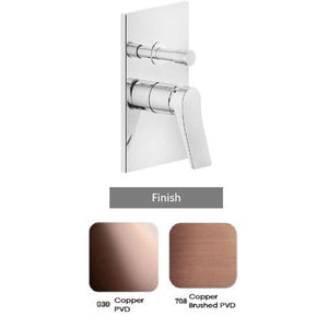 GESSI RILIEVO 59079.030 External parts for built-in mixer in Copper PVD