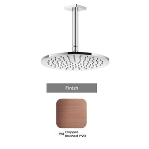 GESSI RILIEVO 59152.708 ceiling-mounted adjustable and antilimestone showerhead D250 mm in brushed copper PVD