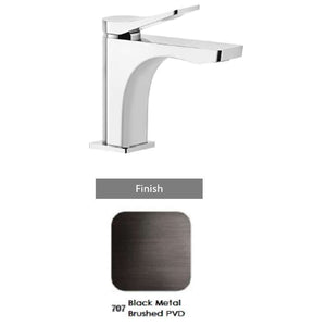 GESSI RILIEVO 59006.707 Basin mixer without waste in Black Metal Brushed PVD