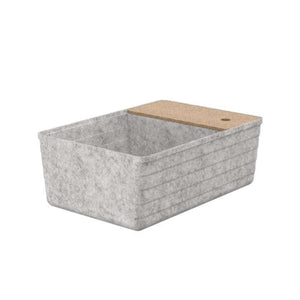 Roca A818024N10 Tura Large felt box with cork cover, size in 480 x 300 x 180 mm, finish in N1 Recycled PET felt.