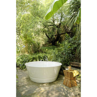 Taizu Free standing bathtub 1500 x 1500mm  + K-12-PC universal waste kit for baths without overflow holes