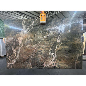 Exclusive Collection Fusion "WOW"/"Original" Multicolor DT152 Polished (bookmatch) Natural Stone Slab 2800 - 2840 x 1890 x 20 mm